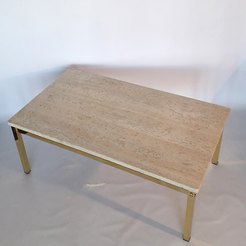 Vintage coffee table in travertine 1970