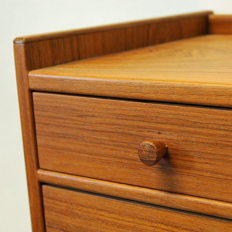 Vintage angleshaped teak shelf  - Sweden 1950s