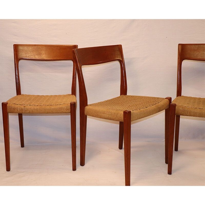 Série de 4 chaises vintage svegards Markaryd scandinave 1960