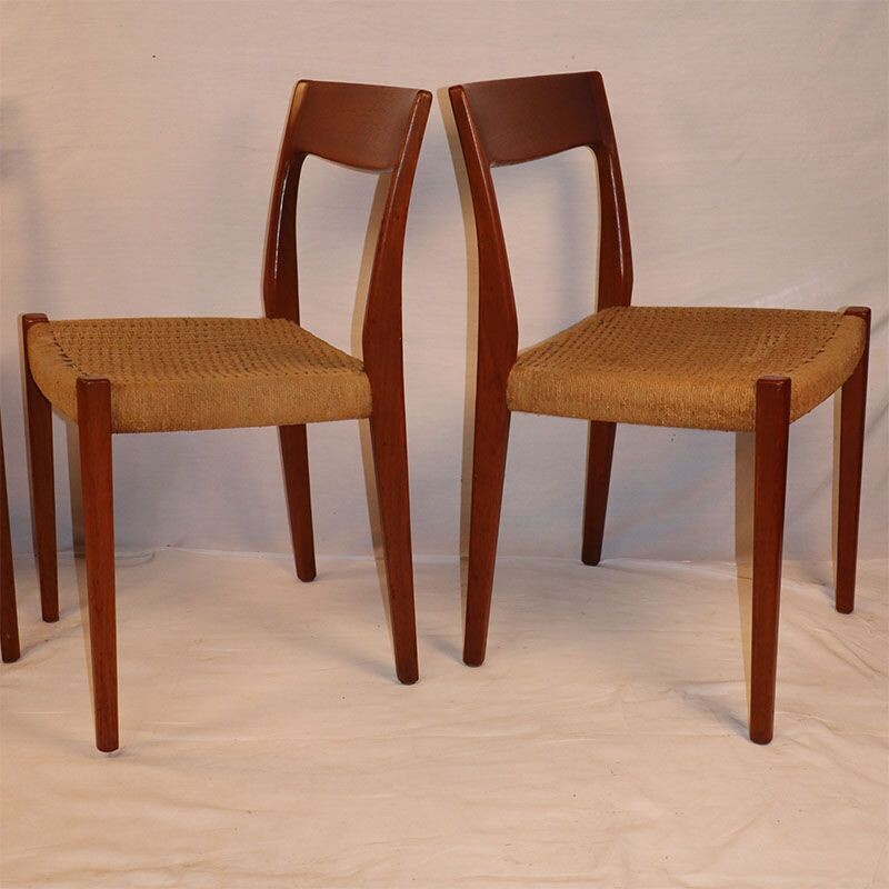 Série de 4 chaises vintage svegards Markaryd scandinave 1960