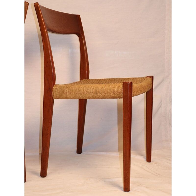 Série de 4 chaises vintage svegards Markaryd scandinave 1960