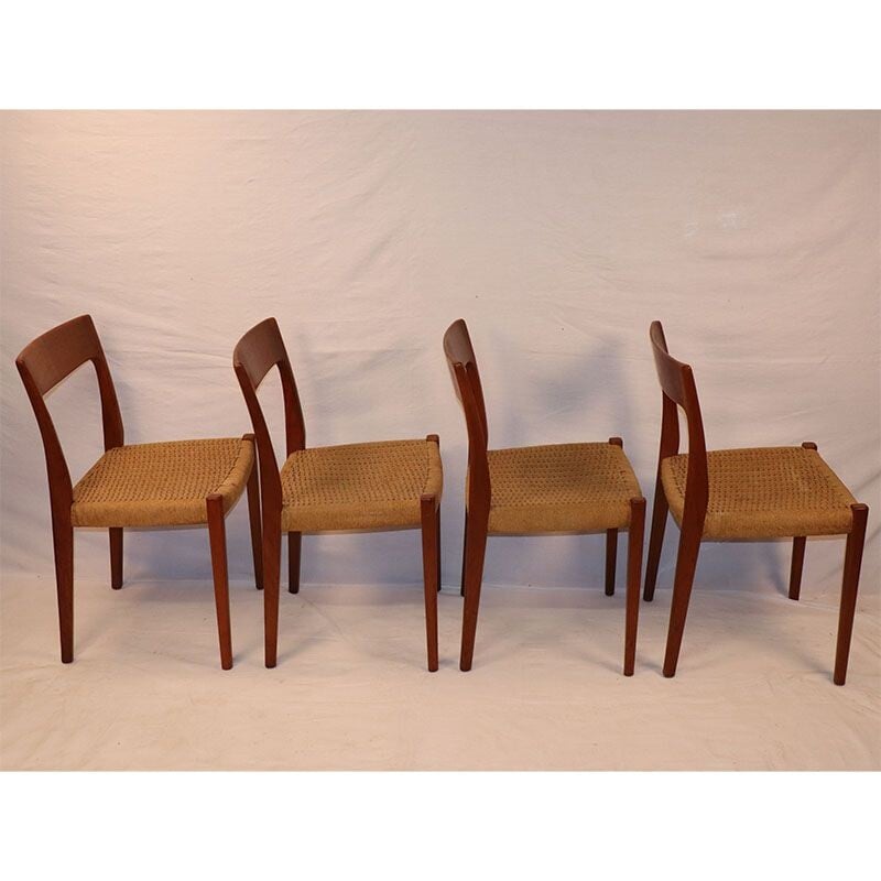 Série de 4 chaises vintage svegards Markaryd scandinave 1960