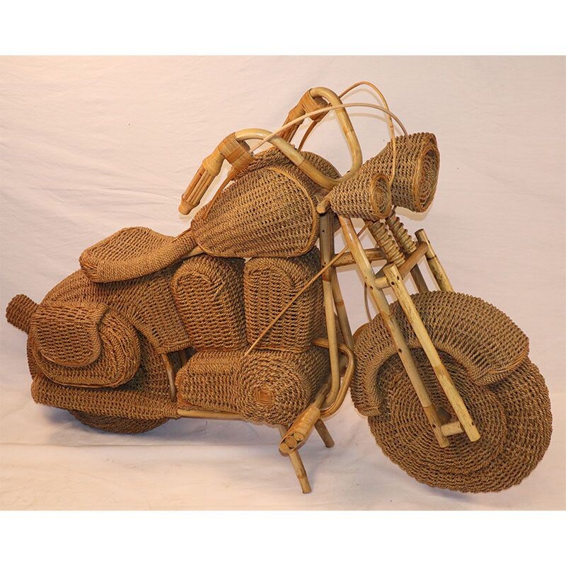 Vintage harley davidson wicker motorcycle 