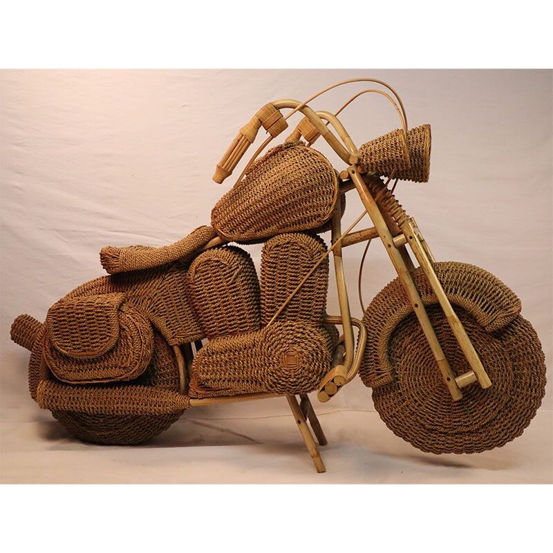 Vintage harley davidson wicker motorcycle 