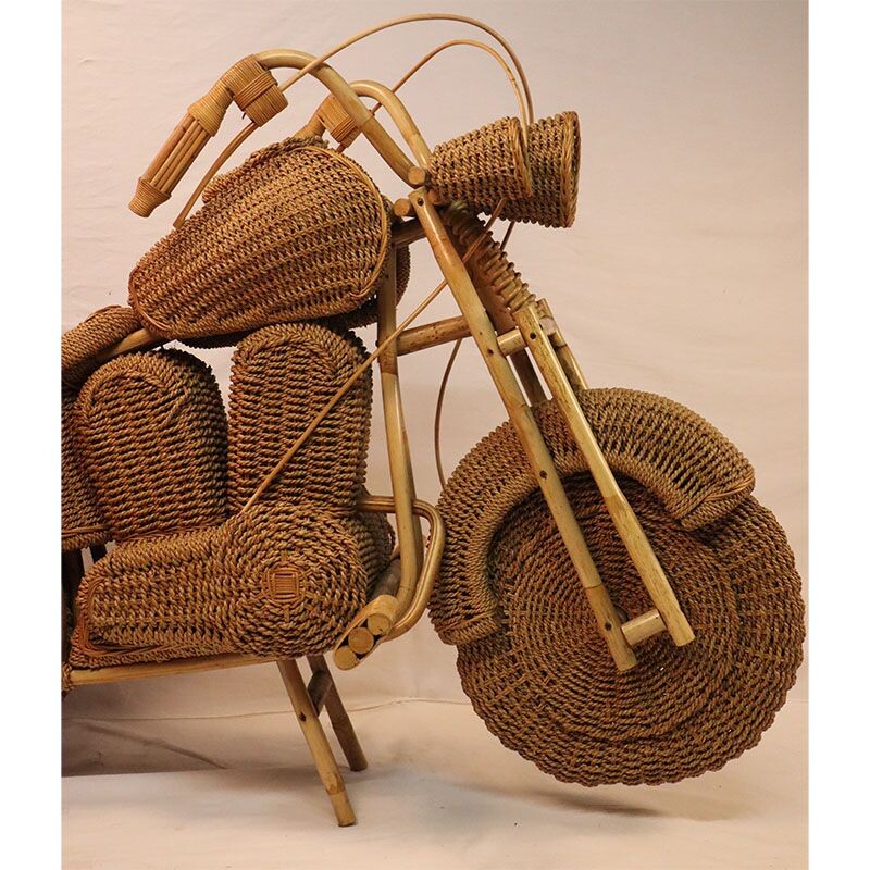 Vintage harley davidson wicker motorcycle 