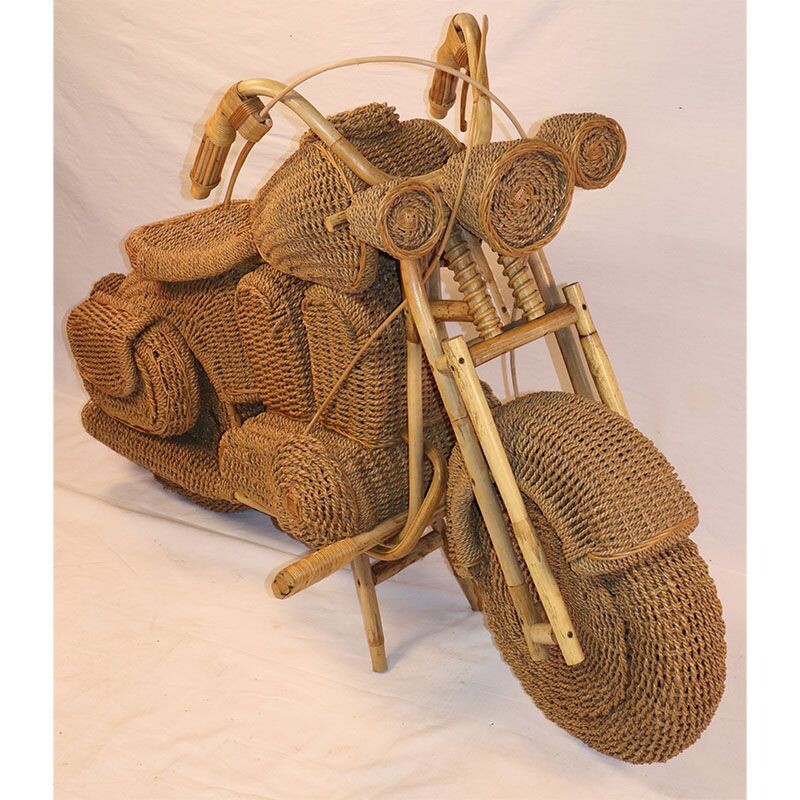 Vintage harley davidson wicker motorcycle 