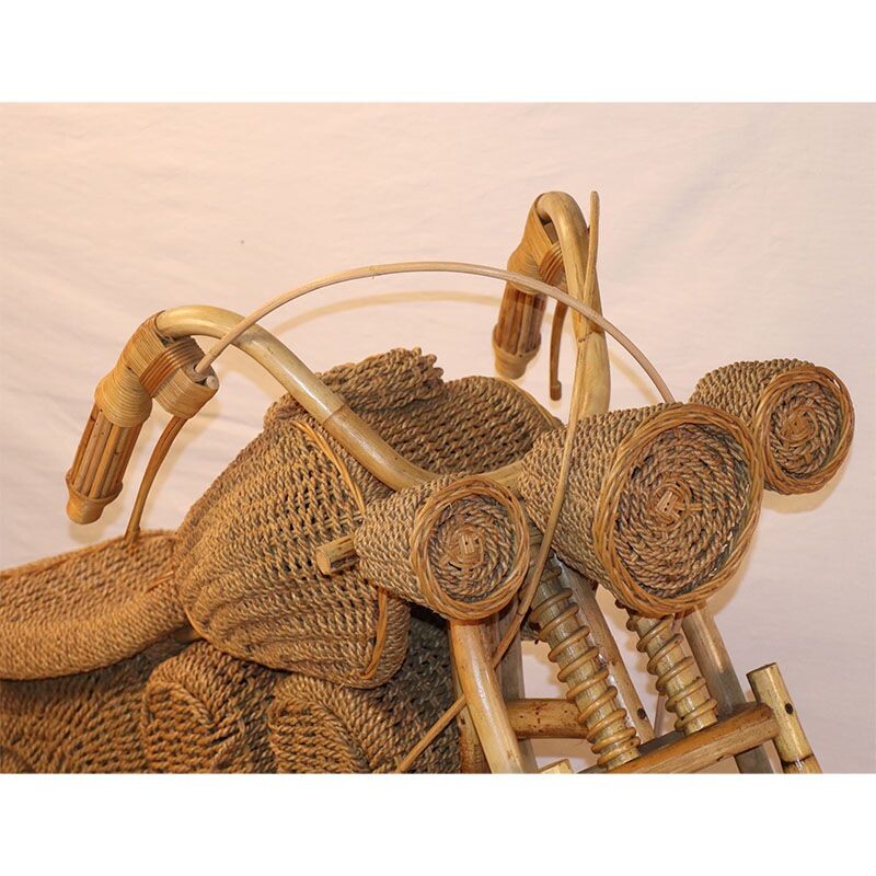 Vintage harley davidson wicker motorcycle 