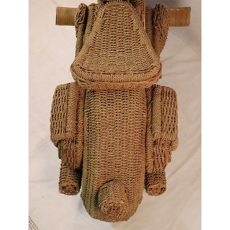 Vintage harley davidson wicker motorcycle 