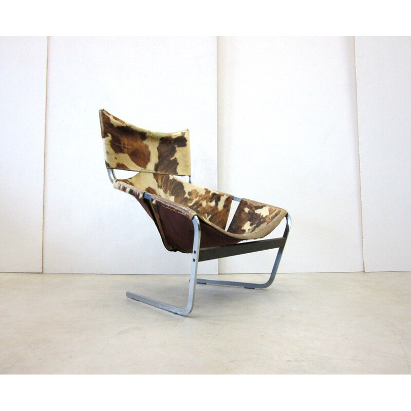 Artifort "F444" armchair in cowhide, Pierre PAULIN - 1963