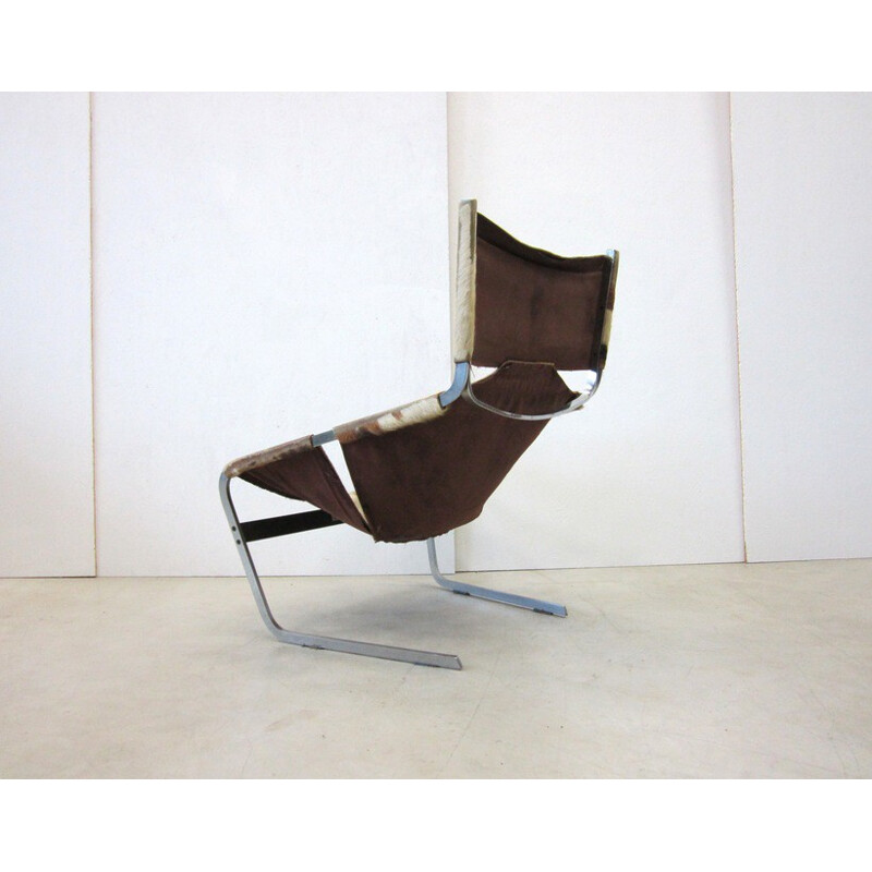 Artifort "F444" armchair in cowhide, Pierre PAULIN - 1963