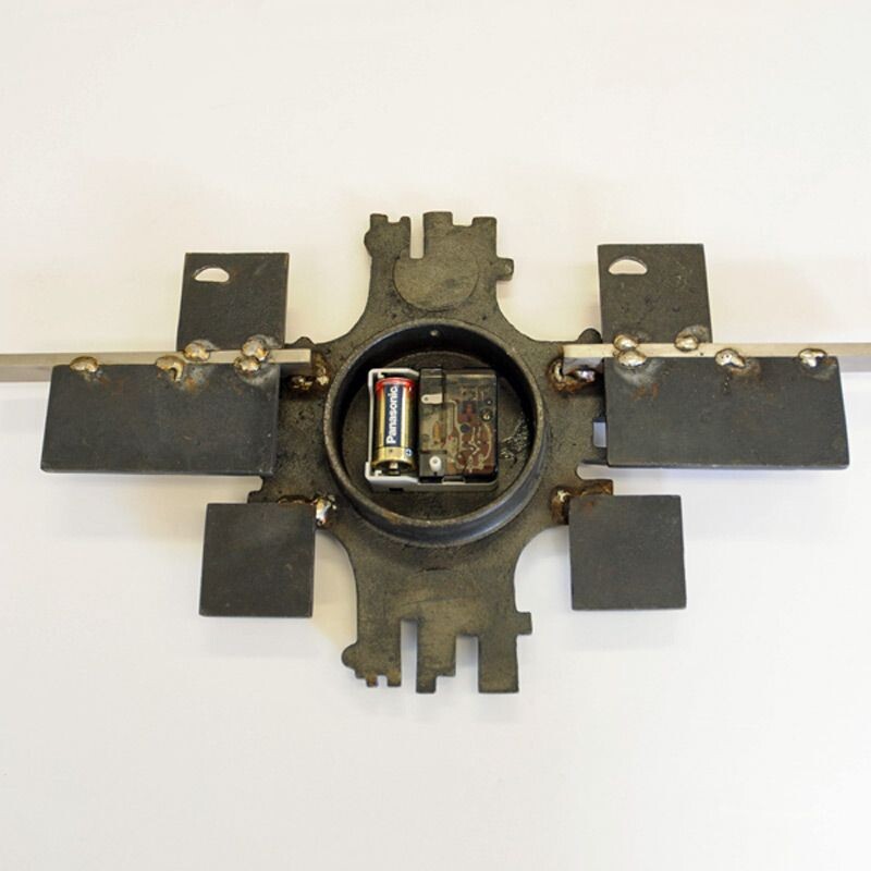 Vintage Steel Wall clock, Olav Joa - Norway 1970