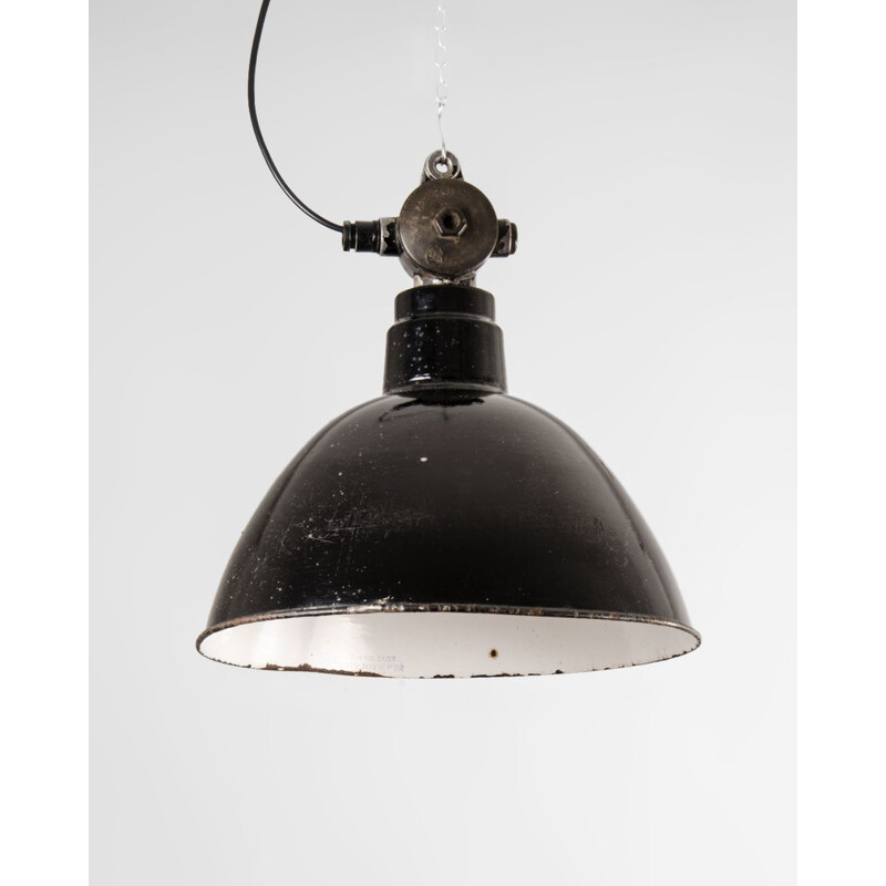 Vintage Industrial pendant lamp by LBL, Germany, 1950
