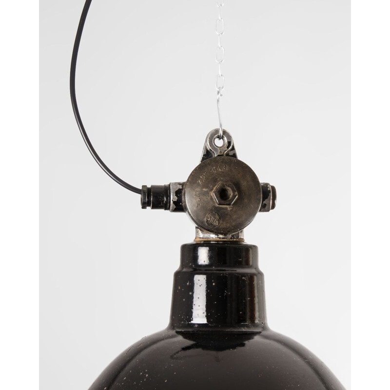 Vintage Industrial pendant lamp by LBL, Germany, 1950