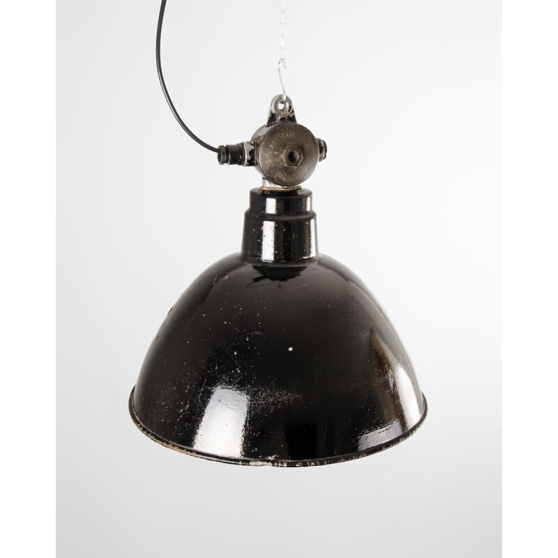 Vintage Industrial pendant lamp by LBL, Germany, 1950