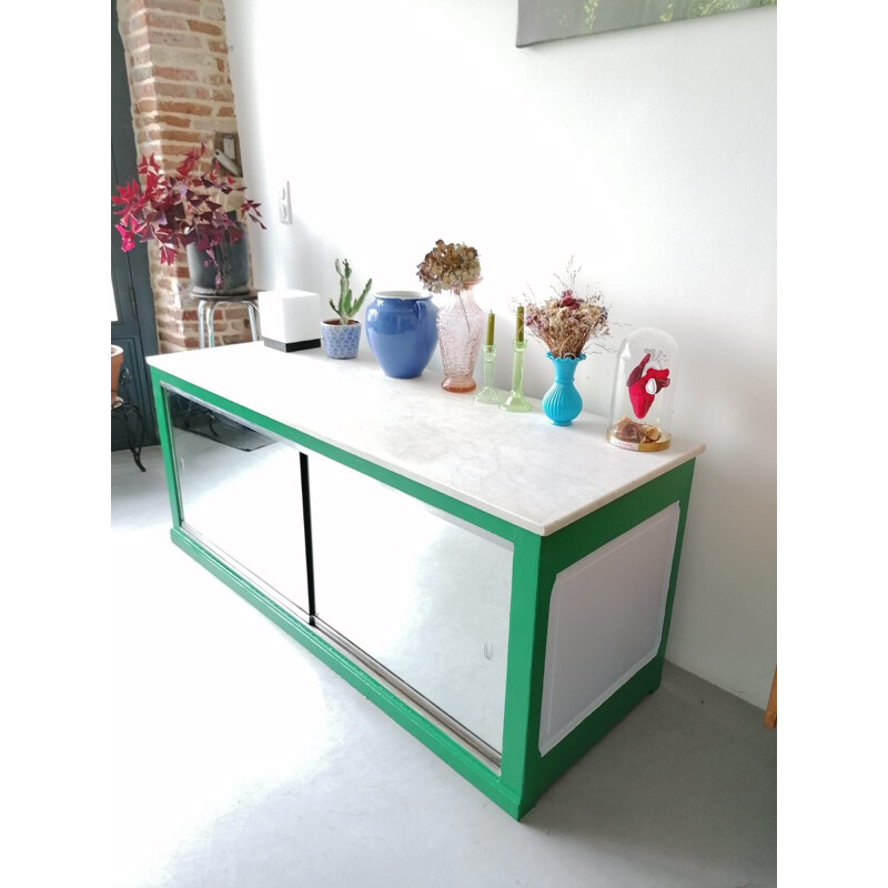 Vintage pastry cabinet with a marble tray