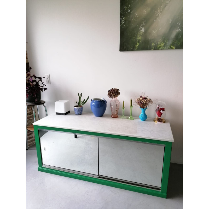 Vintage pastry cabinet with a marble tray