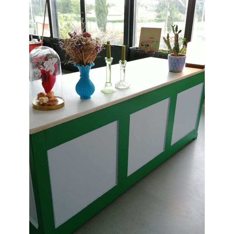 Vintage pastry cabinet with a marble tray