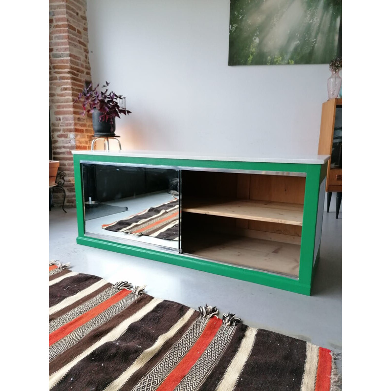 Vintage pastry cabinet with a marble tray