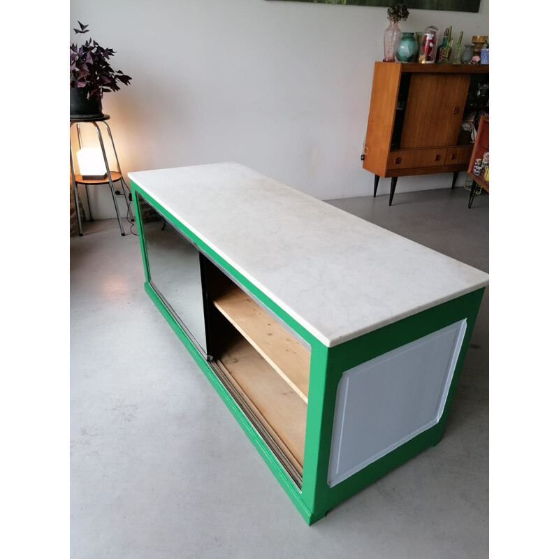 Vintage pastry cabinet with a marble tray