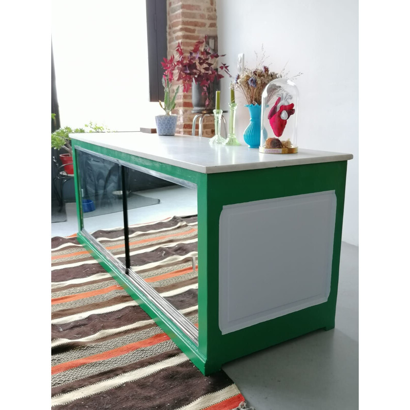 Vintage pastry cabinet with a marble tray