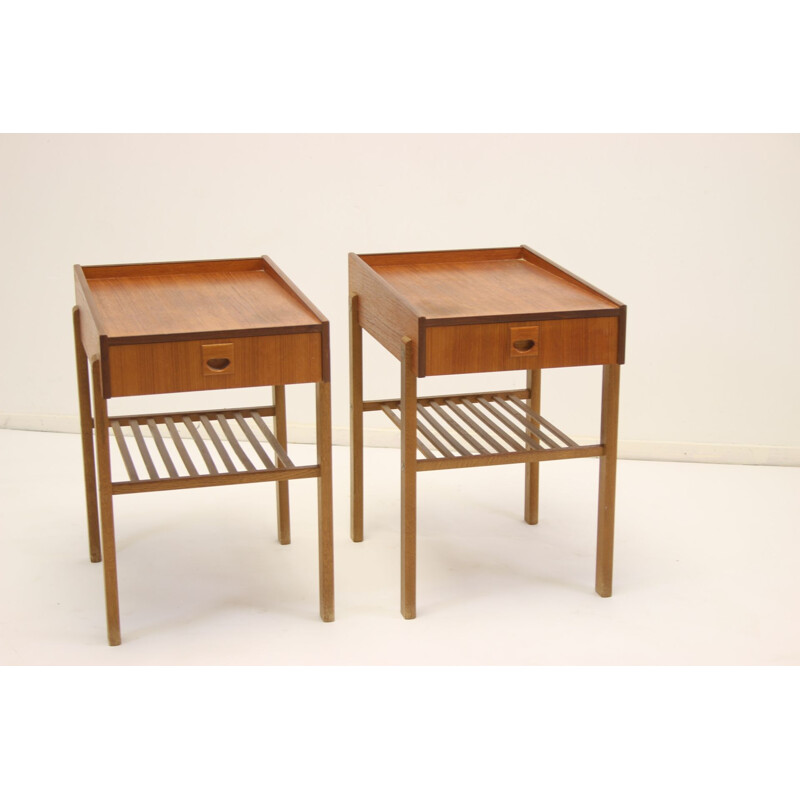 Pair of Vintage bedside tables swedish 1960