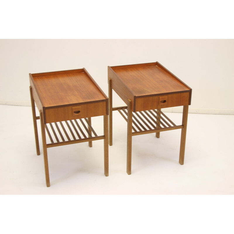 Pair of Vintage bedside tables swedish 1960