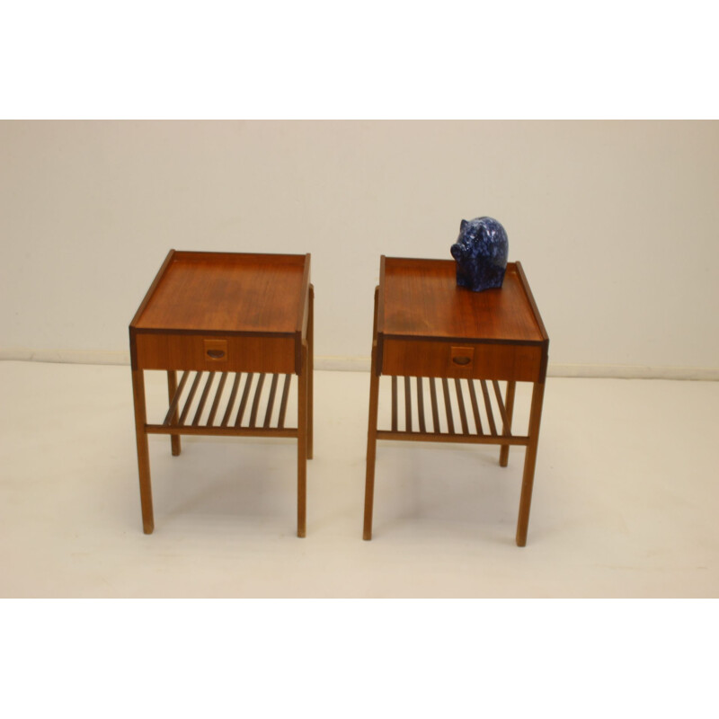 Pair of Vintage bedside tables swedish 1960