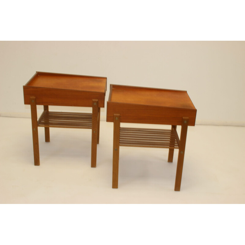 Pair of Vintage bedside tables swedish 1960