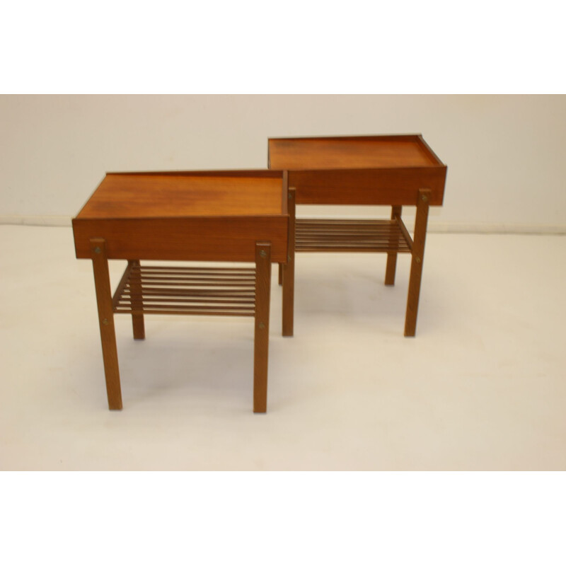 Pair of Vintage bedside tables swedish 1960