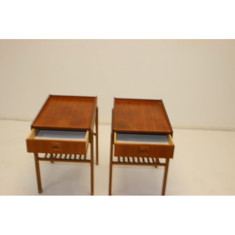 Pair of Vintage bedside tables swedish 1960