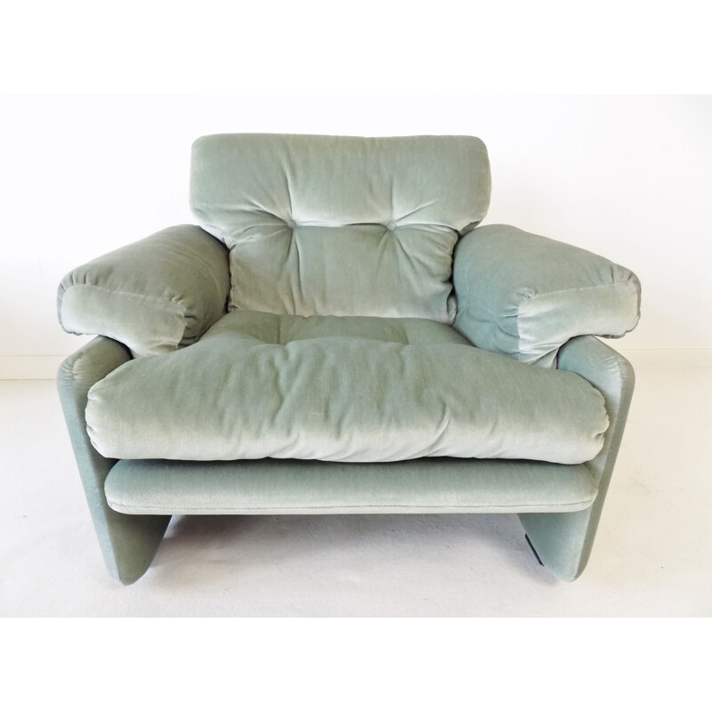 Vintage Coronado icegreen armchair by Afra & Tobia Scarpa C&B Italia