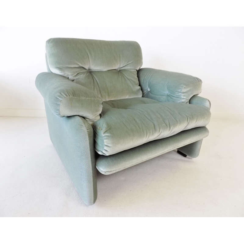 Vintage Coronado icegreen armchair by Afra & Tobia Scarpa C&B Italia