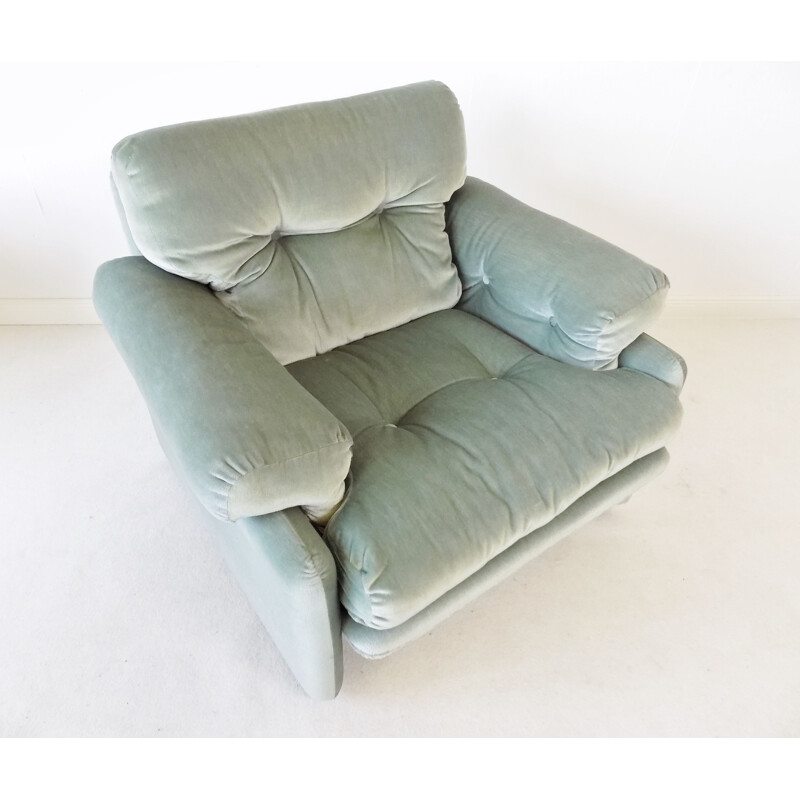 Vintage Coronado icegreen armchair by Afra & Tobia Scarpa C&B Italia