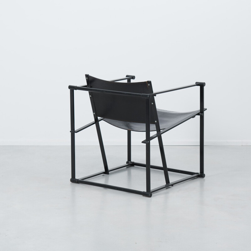 "FM62" Black cube chair and table set, Radboud Van Beckum  - 1984