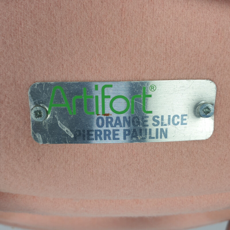 Fauteuil Lounge Vintage Orange Slice de Pierre Paulin pour Artifort, 1980