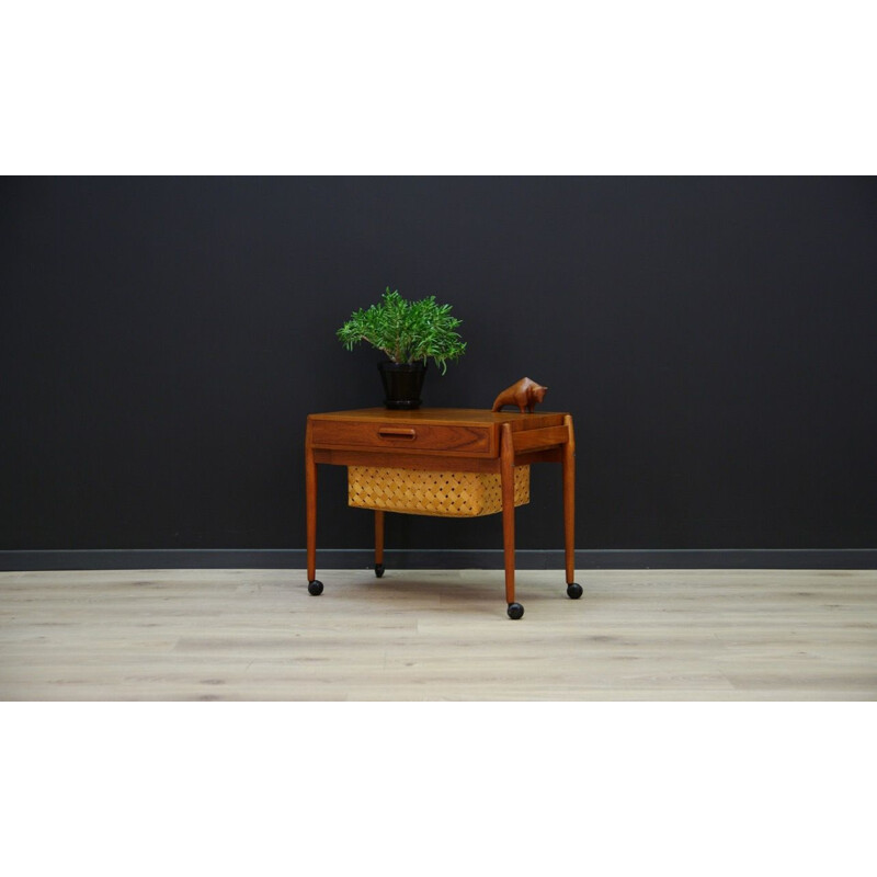 Vintage side table in teak Scandinavian 1970s