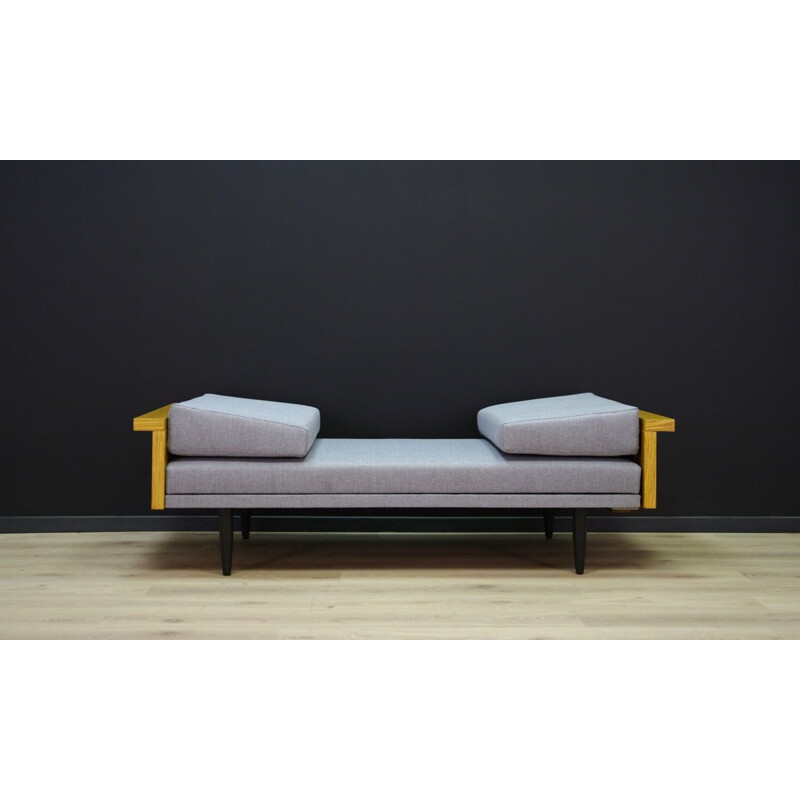 Vintage sofa in grey fabric scandinavian 1960