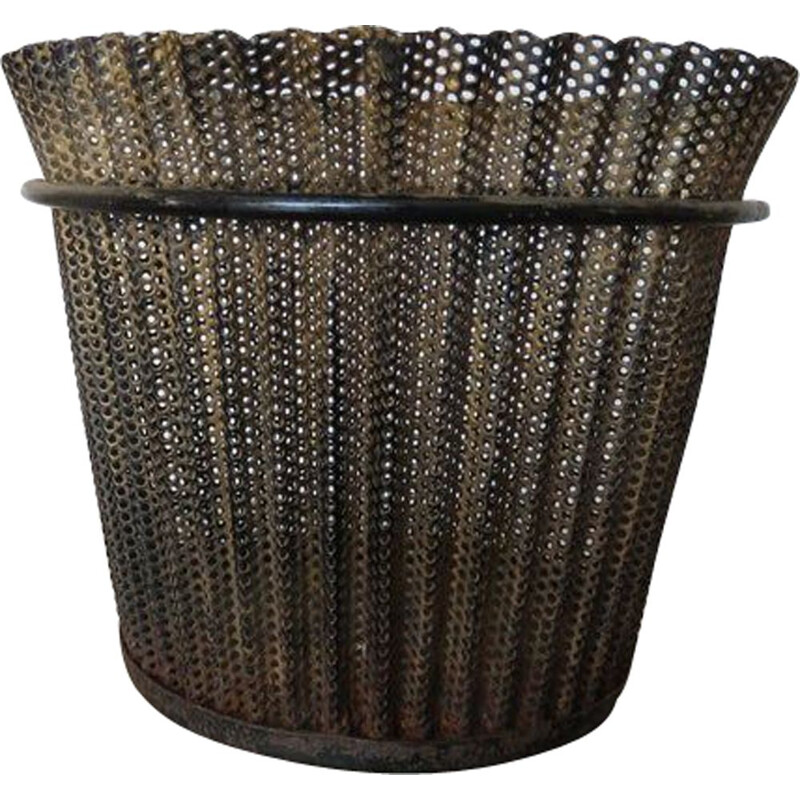 Vintage basket in rigitule  Mathieu Mategot 1950