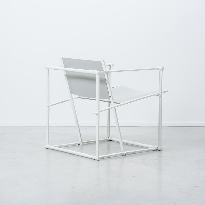 Fauteuil "FM61" en métal laqué blanc, Radboud VAN BEEKUM - 1982