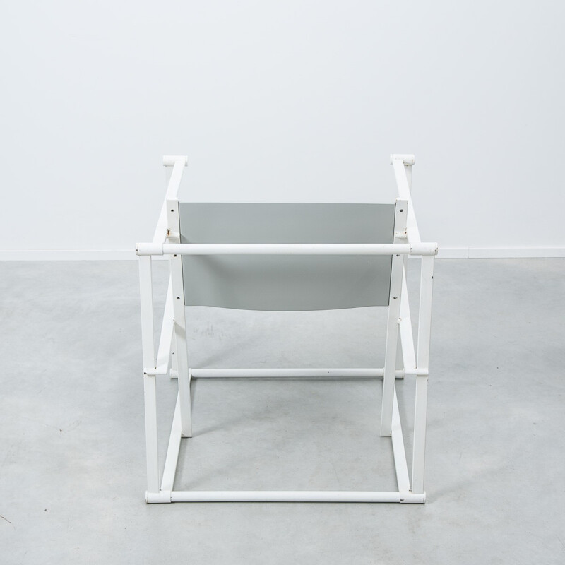 "FM61" white lacquered metal armchair, Radboud VAN BEEKUM - 1982
