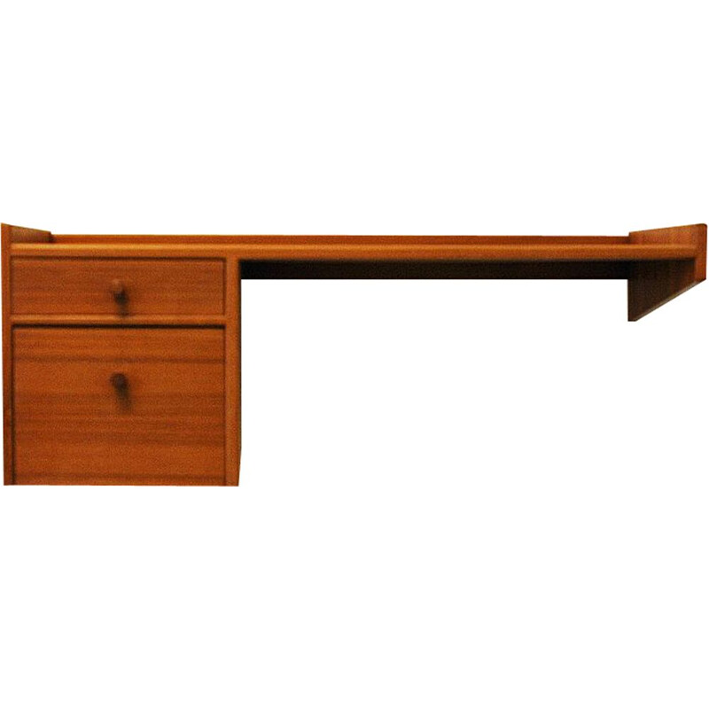 Vintage angleshaped teak shelf  - Sweden 1950s