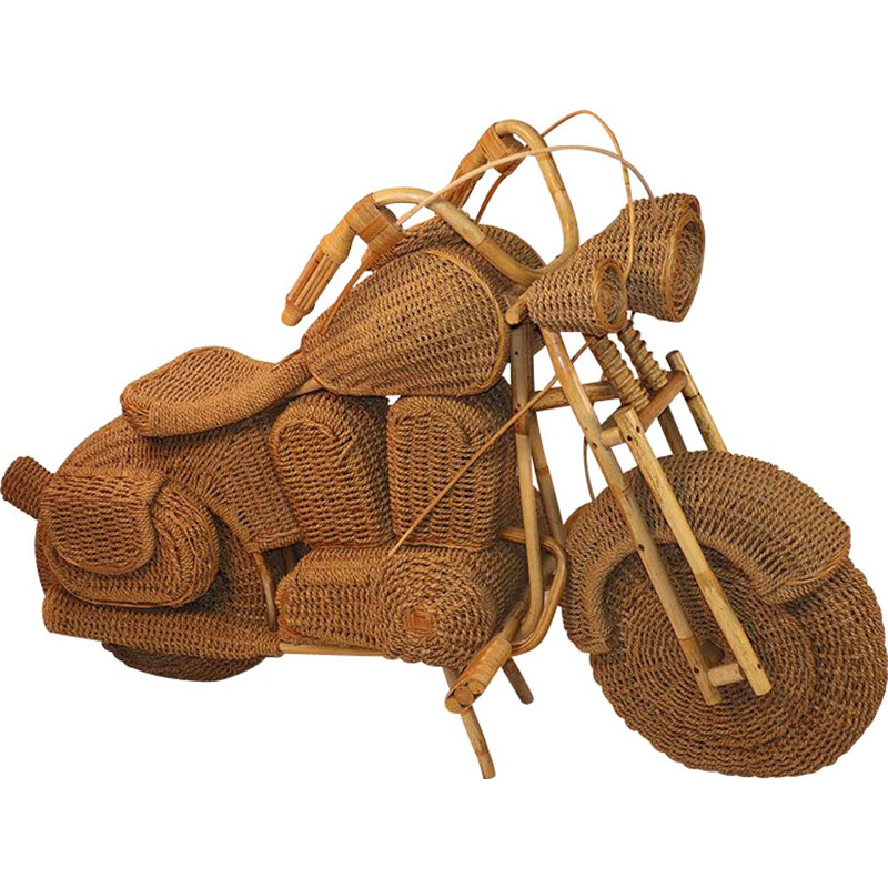 Vintage harley davidson wicker motorcycle 