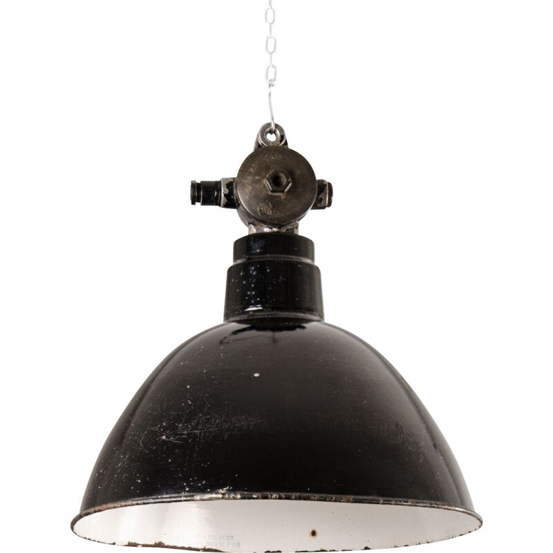 Vintage Industrial pendant lamp by LBL, Germany, 1950