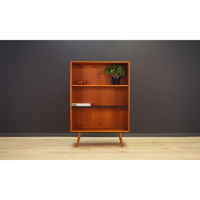 Vintage teak bookcase scandinavian 1970