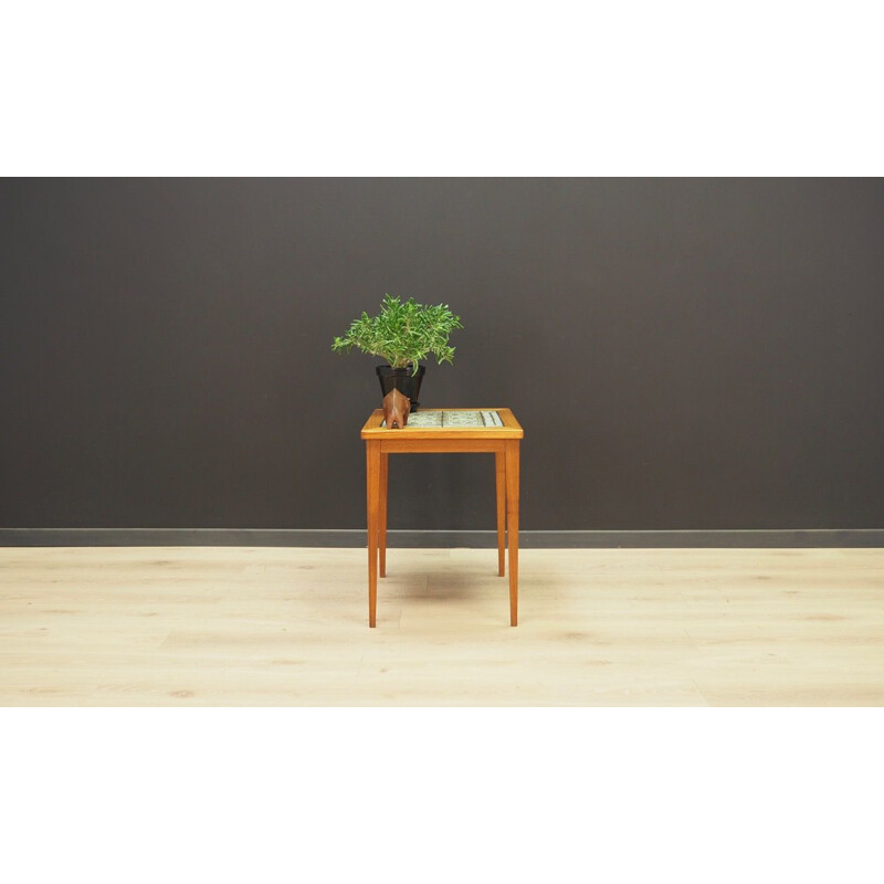 Vintage coffee table in teak and ceramic tiles, Denmark, 1970