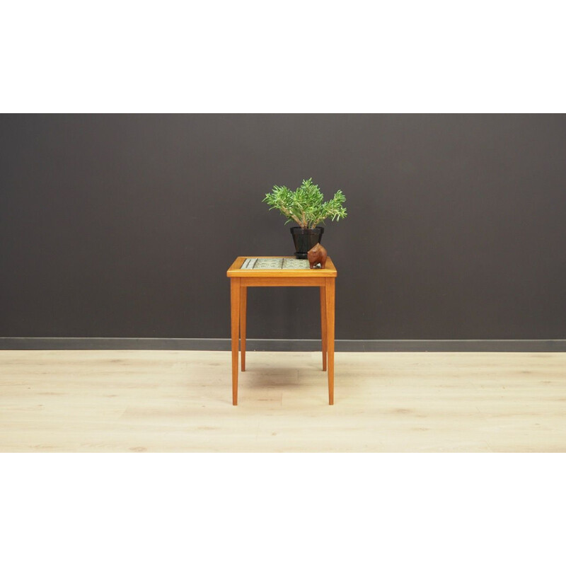 Vintage coffee table in teak and ceramic tiles, Denmark, 1970