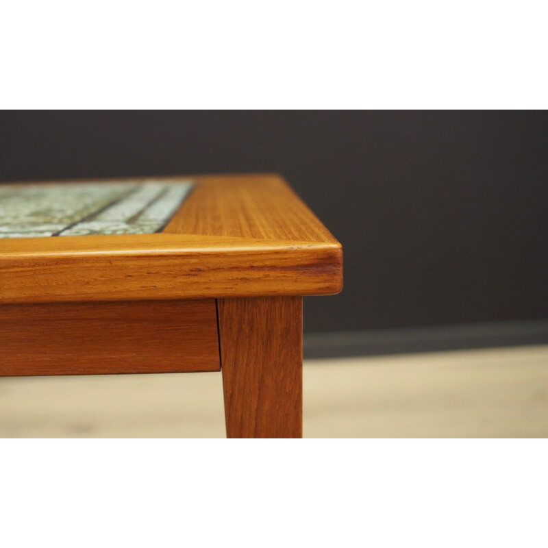 Vintage coffee table in teak and ceramic tiles, Denmark, 1970