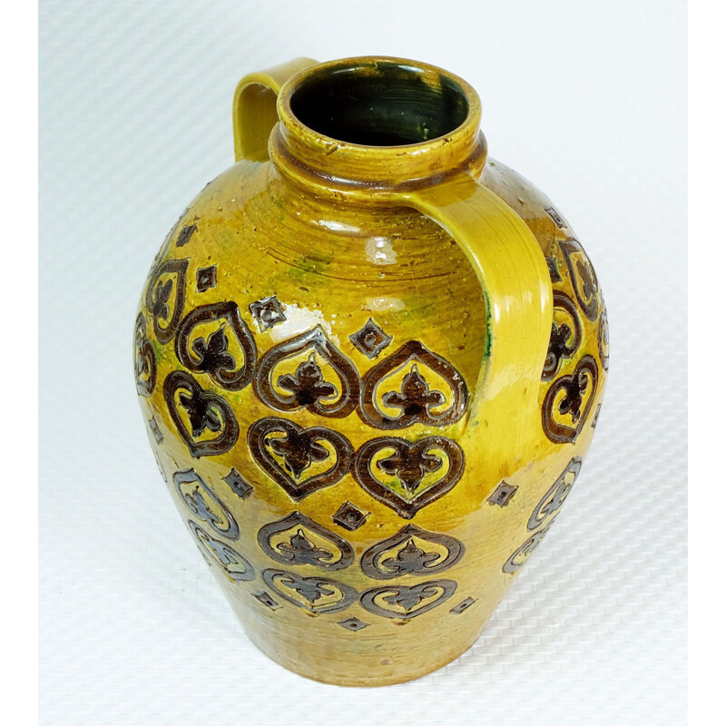 Vase jaune italien vintage Bitossi, Aldo LONDI - 1960