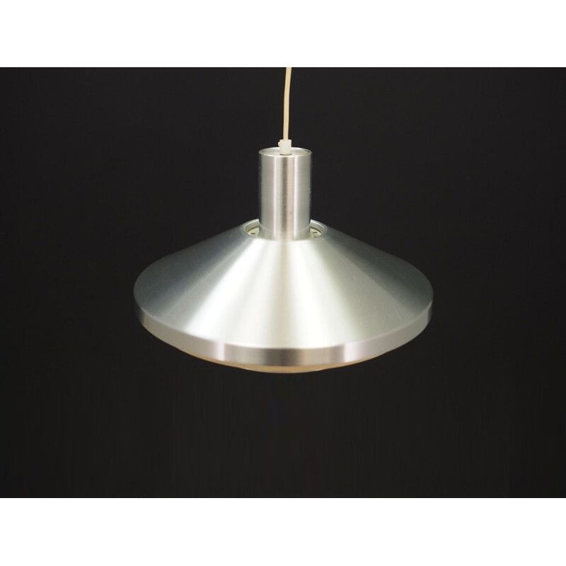 Vintage pendant lamp in silvered aluminium danish 1970