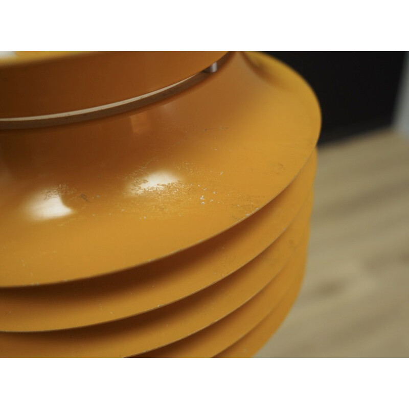 Vintage pendant lamp in yellow plastic scandinavian 1970